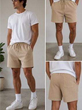 American Eagle Outfitters Tan Drawstring Athletic Shorts